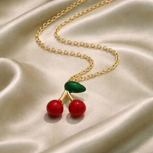 Cherry Gold Pendant Necklace